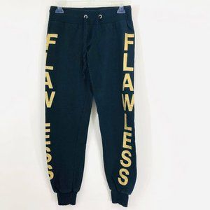 Electric Pink Woman's Sz S Sweat Pants Black